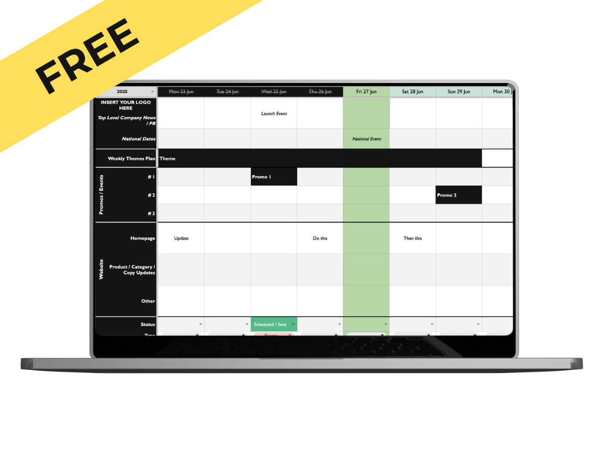 Digital Marketing Calendar