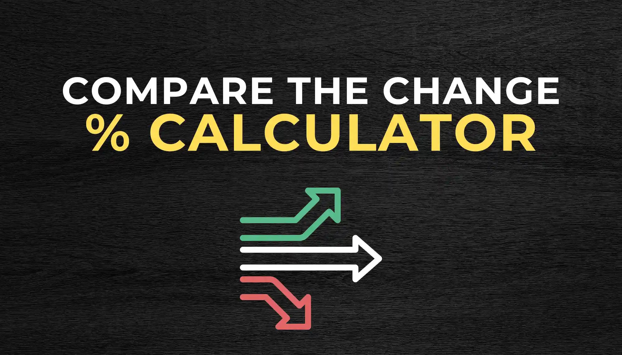 Working out the % change calculator