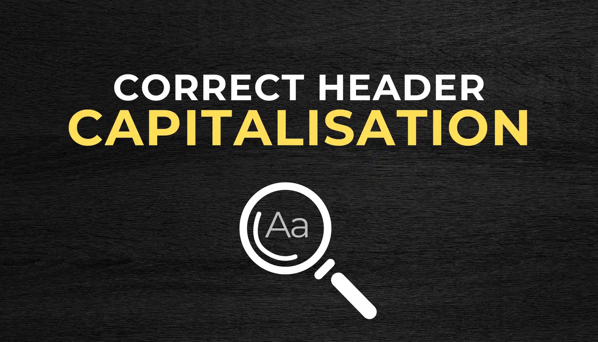 Easy way to capitalise headings